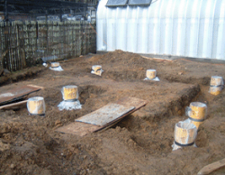 Footings are in place